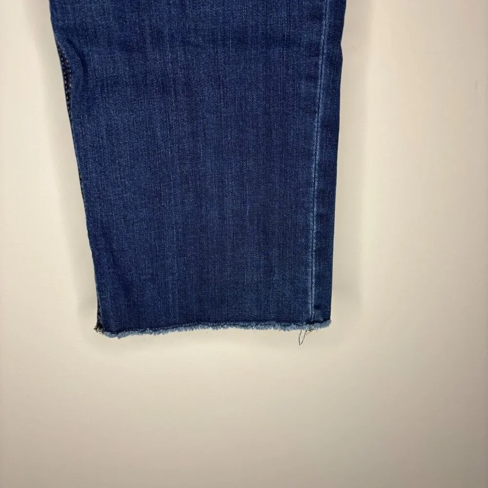 SEVEN7 Jeans Womens 16 High Rise Slim Straight Stretch 5 Pocket Denim Raw Edge